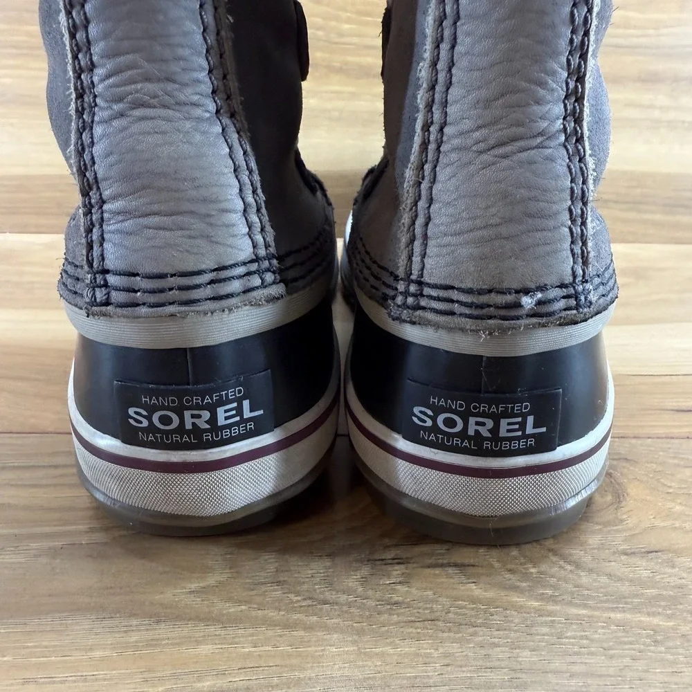 Sorel Joan Of‎ Arctic Boots FLAW 6 Gray Suede Snow Faux Fur Winter Waterproof